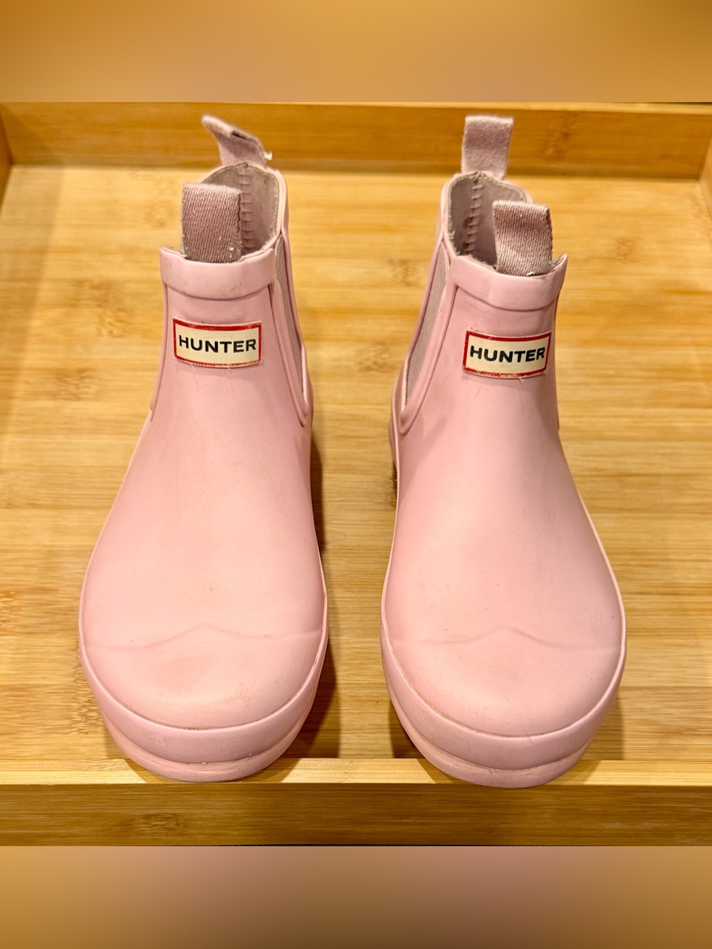 Hunter Pastel Pink Chelsea Rain Boots
